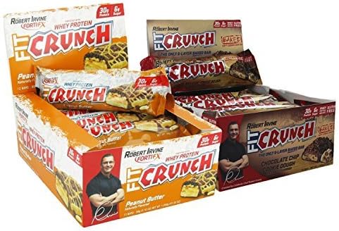 Fit Crunch Bars - Chocolate Chip Cookie Dough 12 Bars/PB 12 Bars (12 of Both Flavors)