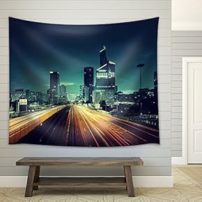 Paris Ladefense in Sunset Time, France - Fabric Wall Tapestry Home Decor - 51x60 inches
