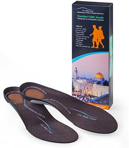 Athletic Orthotic ull length Shoe Insoles inserts Arch &amp; Heel Support Shoe Flat Feet Pronation for Men and Women with Layer of Sand from the Holy Land