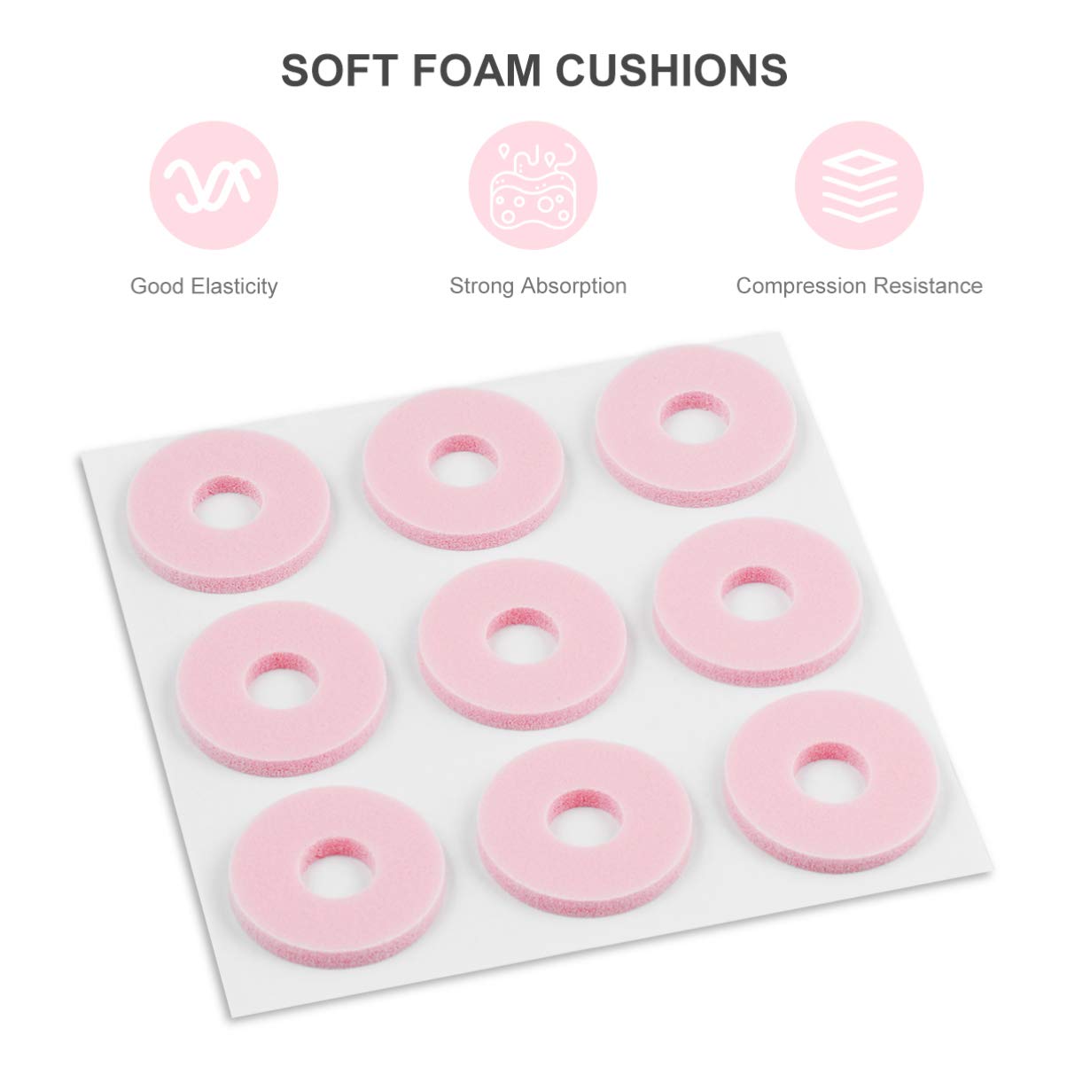 HEALLILY Foam Callus Cushion Self Adhesive Soft Foam Callus Cushions Toe Pads Corn Protector Callus Cushions for Pain Relief Feet Toes 108PCS 12 Sheets : Beauty