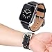 Apple Watch Band, 42mm Cowhide Genuine Leather iwatch Strap Replacement Band with Stainless Metal Clasp for Apple Watch Series 3 Series 2 Series 1 Sport and Edition Black