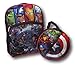 Marvel Avengers Backpack with Detachable Captain America Shield Shaped Insulated Lunch Bag
