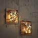 HOMKO Rustic Candle Holder Mason Jar Candle Sconces - Small Mason Jar Planter Set - Pair Mason Jar Organizers (Set of Two)