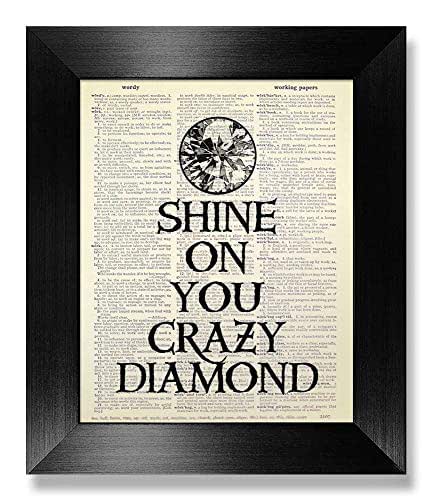 Shine On You Crazy Diamond Lyrics Amazon.com: Shine on You Crazy Diamond Song Lyric Wall Decor, Music