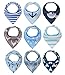Baby Bandana Drool Bibs 9-pack for Boys, Girls,Unisex for Infant, Toddlers,