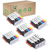 Supricolor PGI-250XL CLI-251XL Ink Cartridges, High Yield Replament Ink for PGI 250XL CLI 251XL Compatible with Pixma MX922 MG6420 MG6620 Printers 24 Pack (not edible ink)
