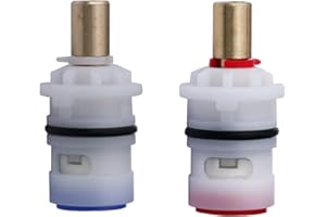 ZEPHYRJAZZ Ceramic Stem Disc Faucet Cartridge Replacement Bathroom Tap (1 Pair Hot & Cold) for Pfister 9608020 48/143/149 Series Valve Cartridge 9608060 Hot Valve Cartridge