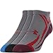 Under Armour Men's Phantom III No Show Socks, Graphite/Assorted, Large