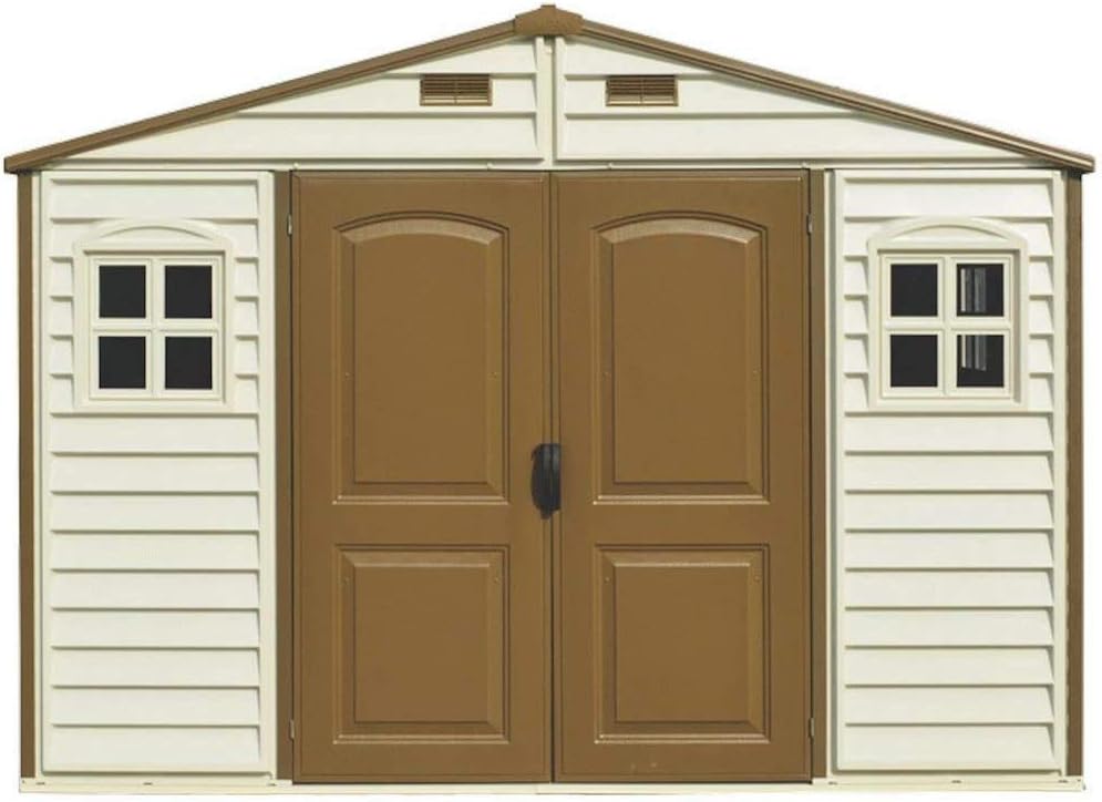 Cobertizo, vertiente del jardín hecha de vinilo plástico duro, estos