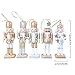 Womdee Christmas Nutcracker Ornaments Set, Wooden Nutcracker Figures Soldier Puppet Toy for Christmas Themed Party Outdoor Yard Tree Hanging Decorations, 12CM