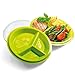 Precise Portions PP3SB-2 2 Go Healthy Portion Control Plates – 3-Section BPA-Free Plates with Lids for Weight Loss, Dieting, and Healthy Living – Microwave & Dishwasher Safe (Set of 2)