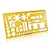 Zyhw Orange Plastic House Interior Design Architecture Furniture Drafting Tool Drainage Templates Ruler