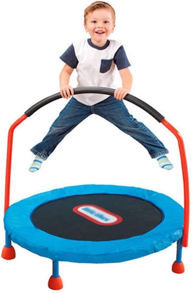 Trampolines Children's Indoor Home Folding Bounce Bed Adult Gym Bounce Bed (Color : Blue, Size : 139.530110-136cm)