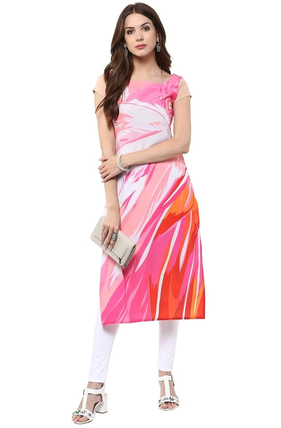 janasya women's multi digital printed crepe kurti