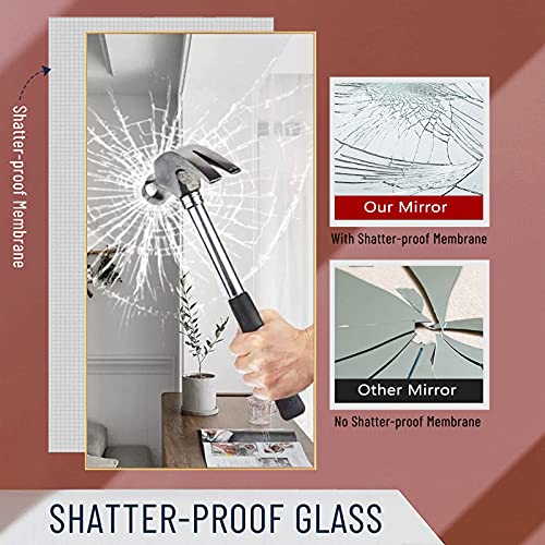 MIRUO Large Full Length Mirror Oversized Floor Length Dressing Mirror Rectangle Bedroom Leaning