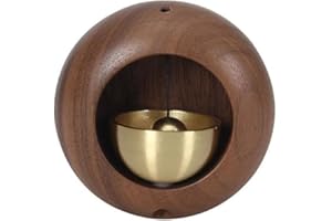 WMOOL Japanese Style Dopamine Door Bell, Shopkeepers Bell for Door Opening, Round Wooden Magnetic Sucktion and Pasting Shopkeepers Bell, Entry Alert Chime for Home Office Shop
