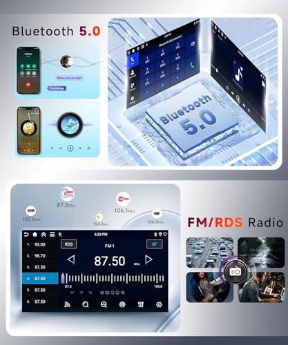 Hodozzy Carplay Car Radio for Lancia Ypsilon 2012-2020, 7 Inch Screen In-Cell Stereo Bluetooth 5.0 with Android Auto/EQ/GPS/Wifi/RDS/USB/SWC+Rear Camera