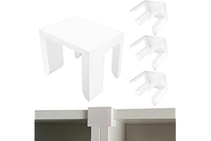 WFCYX 4 Pcs White Bookcase Connector, Bookshelf Aligner Shelf Straightener, Bookshelf Top Aligner, Bookshelf Alignment Clip, Compatible with IKEA Billy Bookshelf, for Keeping The Bookshelf Tidy