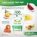 Agar Agar Powder Measuring Spoons Set, Vegan Cheese, Crystal Boba, Vegan Gelatin Substitute, Kosher, Halal, Non GMO, Unflavored Thickener LIVING JIN