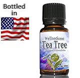 Tea Tree Essential Oil 100% Pure Certified Organic, Therapeutic Grade, Tea Tree Oil Used in Aromatherapy, Acne treatment, foot fungus, cold sores. Medicine Cabinet in a bottle. 10 ml Melaleuca