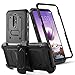 uu for LG Stylo 5/5+/5V/5X/LG Stylo 5 Plus Phone Case Built-in[Full Coverage Screen Protector] with Belt Clip[Kickstand] Full Body Heavy Duty Sturdy Swivel Belt Clip Holster Case,Black