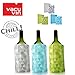 Vacu Vin Rapid Ice Wine Cooler - Set of 3 - Diamond Green, Blue, and Gray