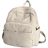 GGOOB Small Backpack Purse for Women - Cute Mini Corduroy Bookbag - Aesthetic Tiny Backpack