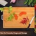 Large & Extra-Thick Bamboo Cutting Boards For Kitchen with Juice Groove-VUMM Organic Heavy Duty Chopping Board for Meat/Vegetables Fruits Serving Tray, Butcher Block, Carving Board, BPA Free
