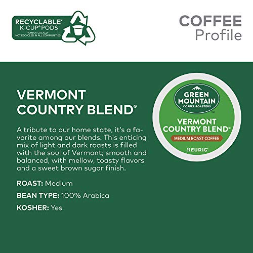 Green Mountain Coffee Roasters Vermont Country Blend Keurig Single