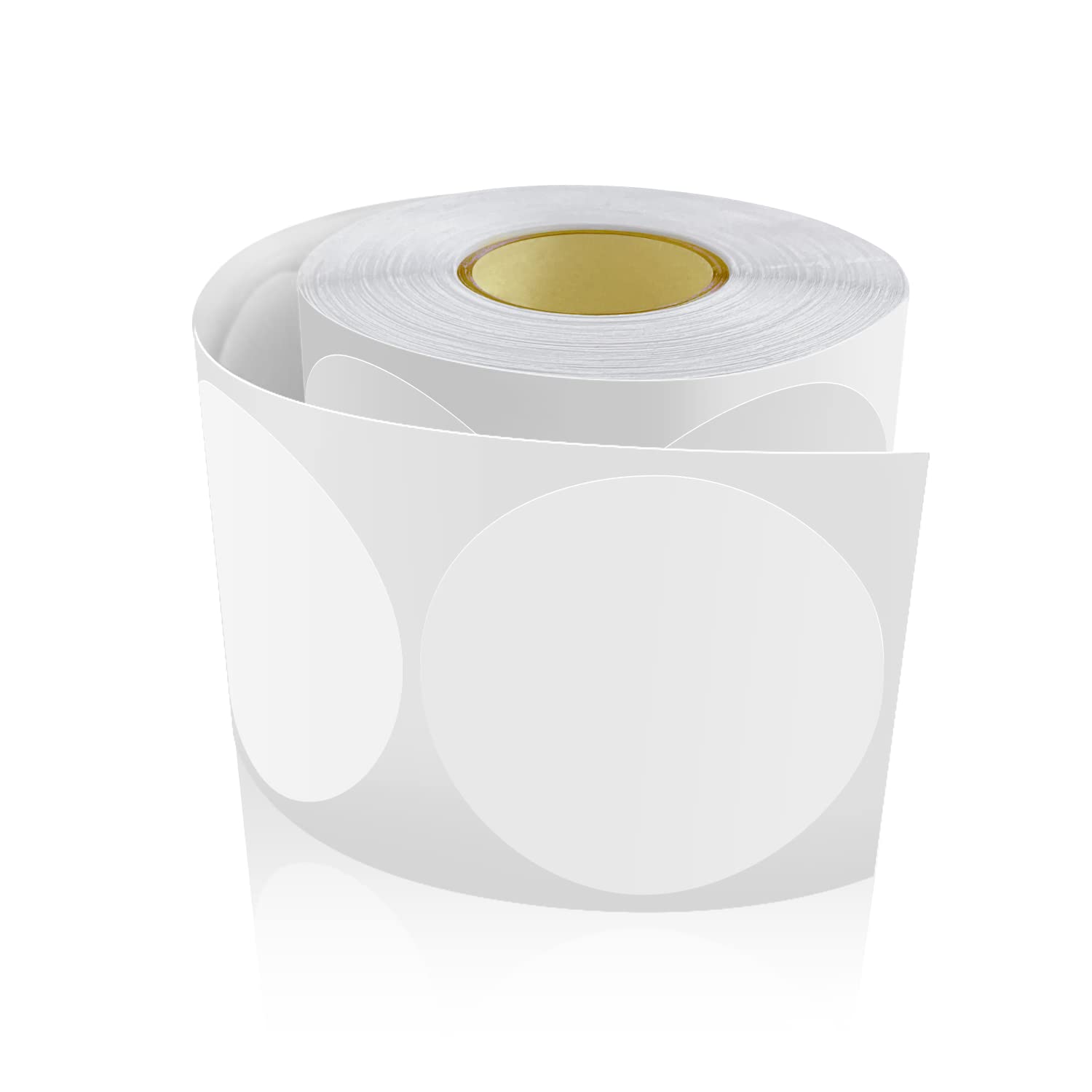 Round Stickers 50 mm Circle Labels Colour Coding Dot Vinyl Floor Sticker Waterproof Removable Roll of 500 White