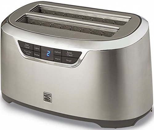 Click Here to See More Images Kenmore Elite 4-Slice Auto-Lift Long Slot Toaster Stainless Steel