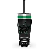 Tervis Traveler NHL Dallas Stars - Night Game Triple Walled Insulated Tumbler Travel Cup Keeps Drinks Cold & Hot, 30oz with Straw Lid, Stainless Steel