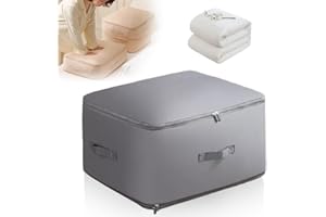 BNGXR Ultra Space Saving Self Compression Organizer, 2024 Upgrade Space Saver Quilt Compression Storage Bag, Premium Comforter Storage Bag Packaging Cube Bedding Storage Bag (Gray, X-Large(54x42x60cm))