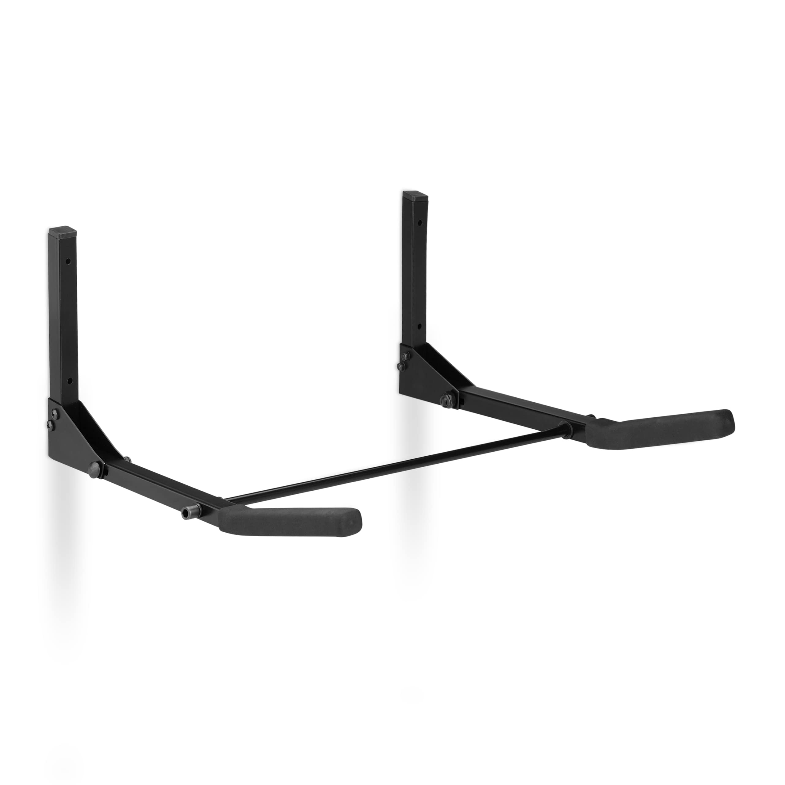 Relaxdays Bicycle Wall-Mounted Rack, Foldable, Hangable Bike Stand, Capacity of 30 kg, HxWxD 19.5 x 44 x 47 cm, Black