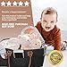 LittleCloud Baby Diaper Caddy Organizer Comfy Carry Nursery Bin – Unisex Portable Newborn Essentials Changing Table Cotton Canvas Nappy Holder Storage Bag Basket Travel Tote Boy Girl Baby Shower Gift