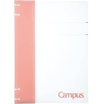 Kokuyo Campus A4 Slim 2-Ring Binder Notebook – Refillable Binder With 5 Dividers, Holds 100 Sheets, Mineral Color Apricot Pink - View #2