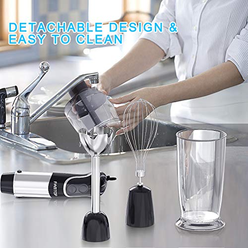 Hand Blender, 5 in 1 Immersion Blender, 12Speed Stick Blender with
