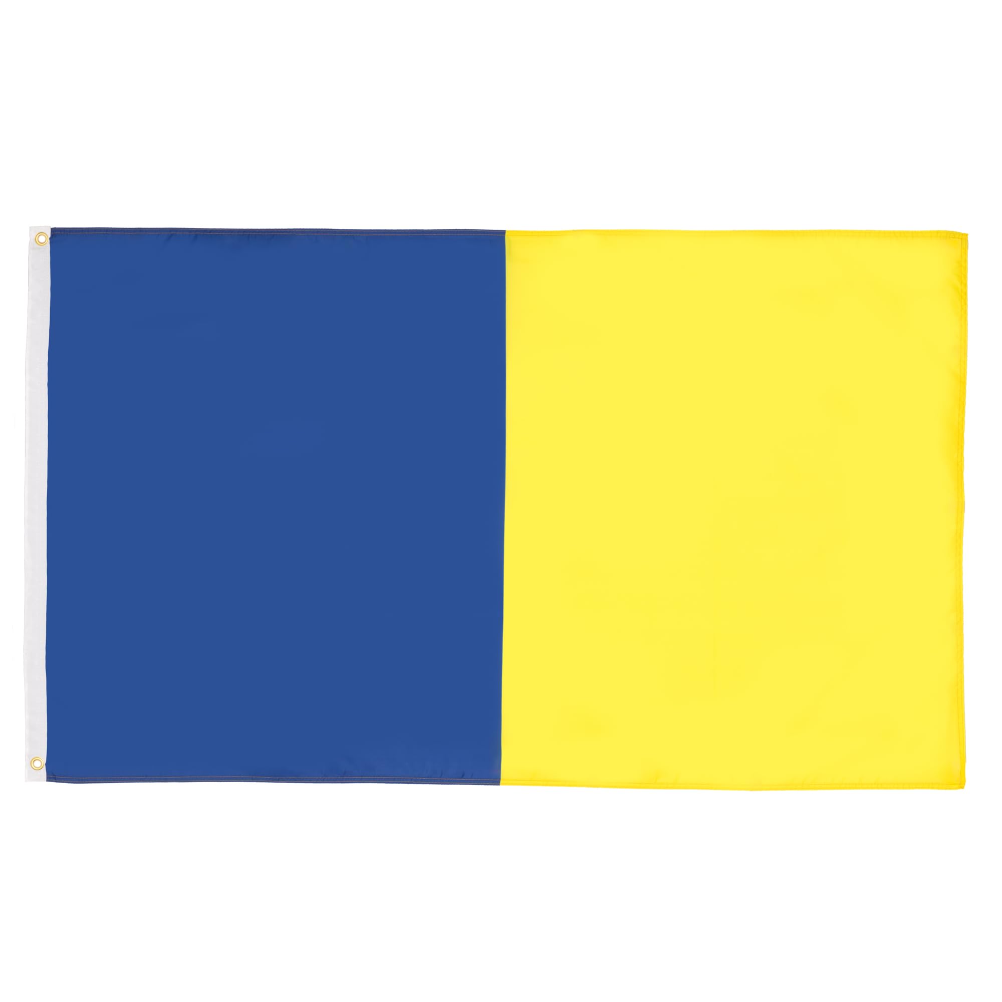 AZ FLAG - Half Blue And Yellow Flag - 2x3 Ft- 100D Polyester Two Colors Banner with Two Metal Grommets - Fade Resistant - Vivid Colors - 2' x 3' Feet - 90x60 Cm