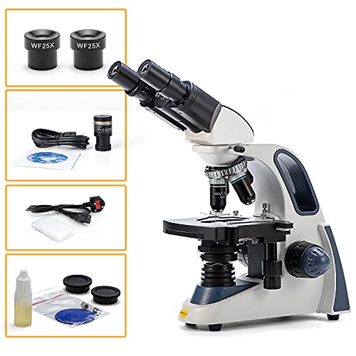 Swift Binocular Microscope With Camera SW380B, 40X2500X Magnification