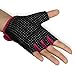 Dopobo Women Weightlifting Gloves Sports Gloves Unisex Half-finger Women Girls Gym Gloves for Dumbbells, Weight Lifting, Spinning, Yoga, Cycling(Black&Rose, M)