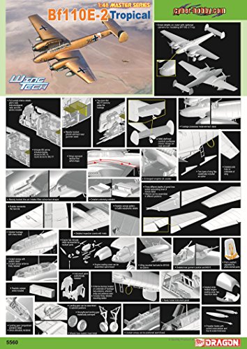 Cyber Hobby Models Messerschmitt Bf-110E-2 Trop - Wing Tech Series Model Kit (1/48 Scale)