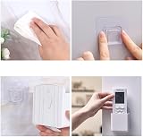 Vilgftyiet Remote Control Wall Mounted Holder - White ABS Organizer view 4