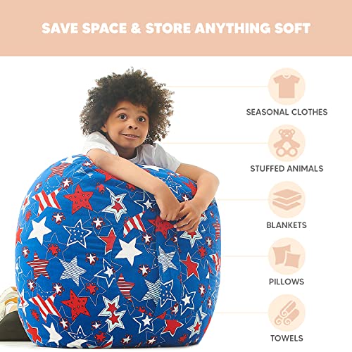 Stuffed Animal Storage Bean Bag Toy Storage Organizer and Bean Bag