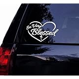 Tshirt Rocket Blessed Heart Decal - Vinyl Car Decal, Laptop Decal, Sticker (8
