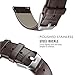 20mm Quick Release Universal Watch Band, MoKo Premium Soft Genuine Leather Crocodile Pattern Strap for Samsung Gear S2 Classic/Motorola Moto 360 2nd Gen Men's 42mm/Ticwatch 2nd/Huawei Watch 2, BROWN