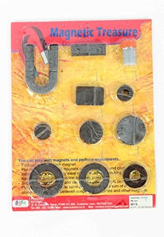 Kutuhal Magnetic Treasure Collection of Magnets and Iron Filing (Multicolour)