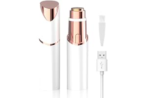 KAYZON Facial Hair Removal for Women, Portable Lady Hair Shaver, Electric Rechargeable Painless Bikini Remover for Face, Upper Lips, Peach Fuzz, Chin, Armpit, Fingers, Arms, Legs and Body (White)