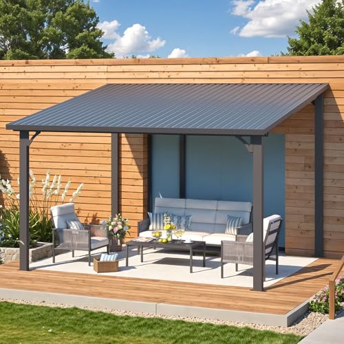 AECOJOY 12' x 10' Wall-Mounted Hardtop Gazebo Review: Lean-To Patio Shelter image 17
