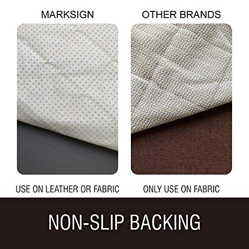 MARKSIGN Super Soft Velvet Sofa Futon Cover, 100% Waterproof Fabrics with TPU Membrane, Stay Put Design with Non-Slip Backing, Seat Anchors and Removable Ties, Machine Washable
