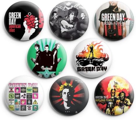 Green Day Pinback Buttons Badge #2 (Set of 8) 1.25" Punk Band ,New